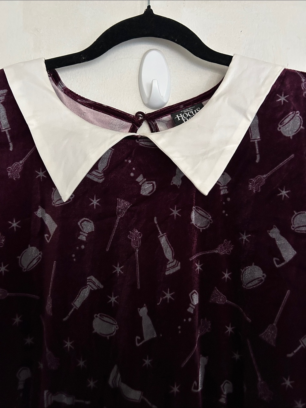 torrid Plum Velvet Dress with White Peter Pan Collar - Picture 3 of 4